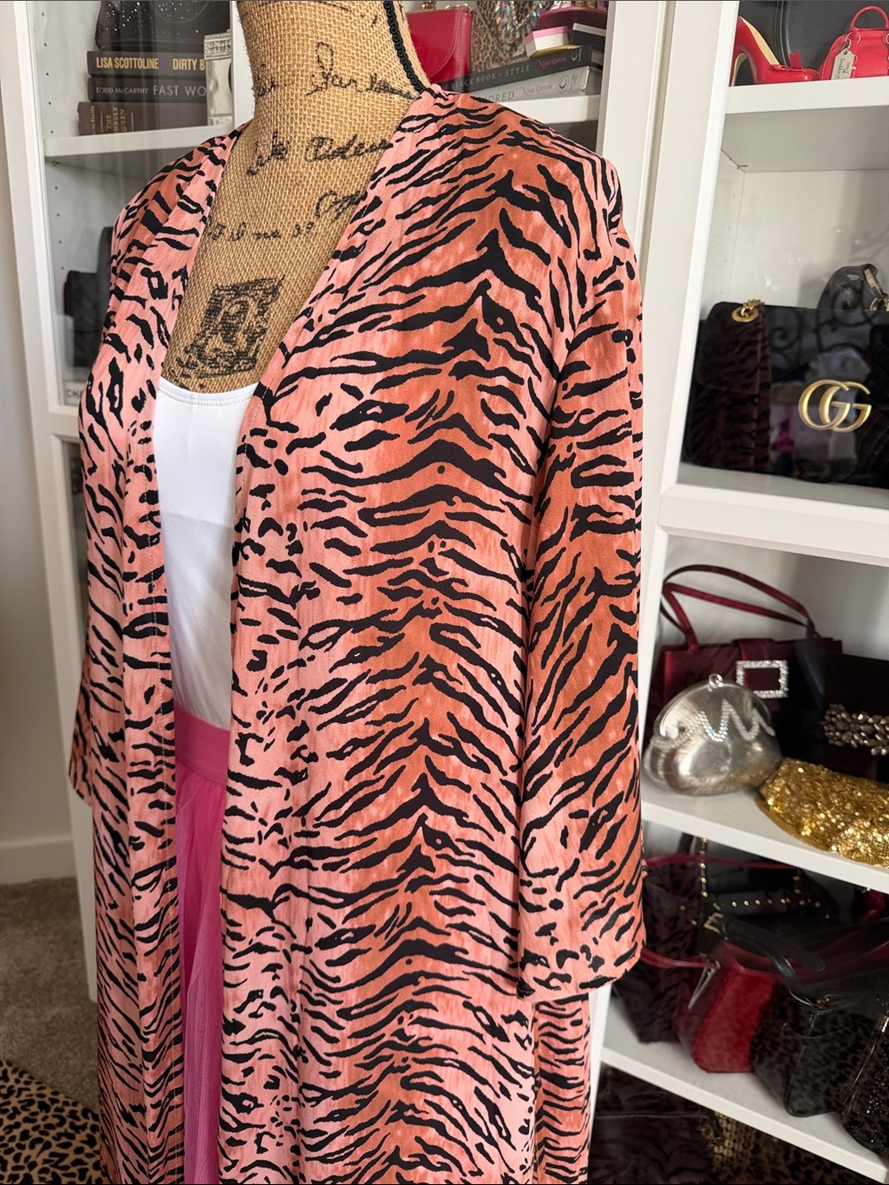 Buddy Love Alix Madi Length Duster/Kimono in Siberian Tiger, M/L - Picture 4 of 13